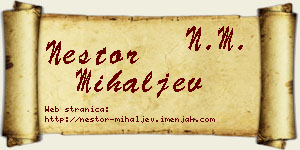 Nestor Mihaljev vizit kartica